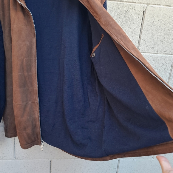 Peter Millar | Goat Suede Hybrid Wool Cardigan Zip Up Jacket Size XL - Picture 13 of 16